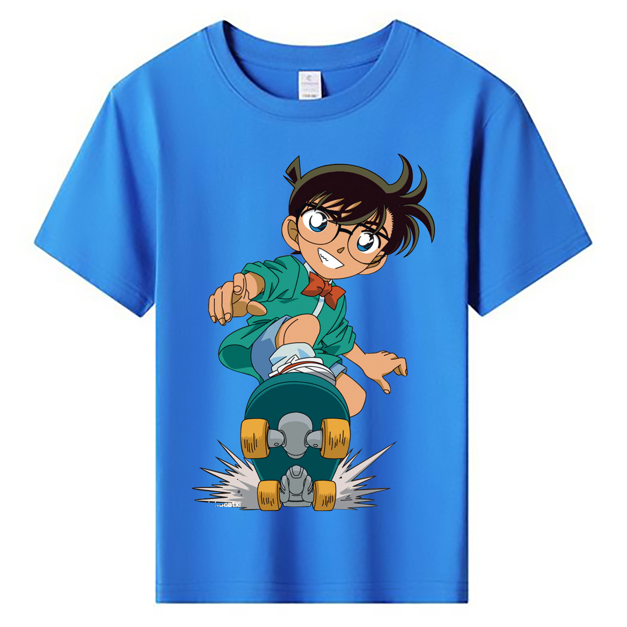 （画像用） 名探偵コナン 江戸川 コナン Detective Conan Conan Edogawa 綿100％キッズTシャツ（フロントプリント）